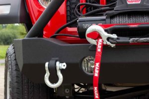 Jeep Wrangler Unlimited JLU Front Bumper - Fishbone Offroad - Mako Front - Black textured powder coat - `18-`27